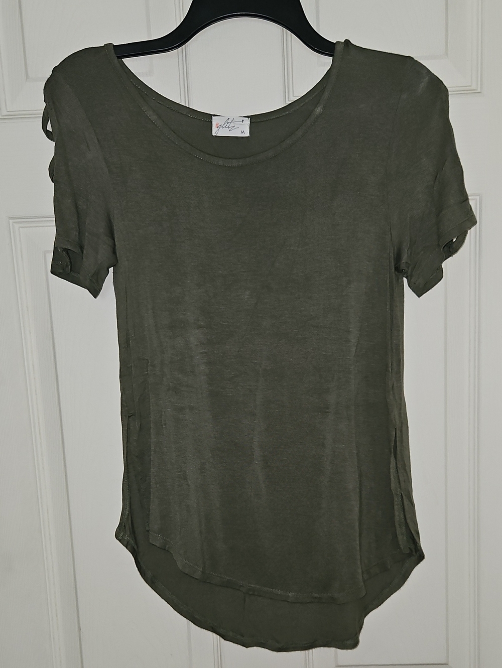 Glitz Olive Green Short Sleeve Tee